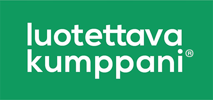Luotettava kumppani -logo
